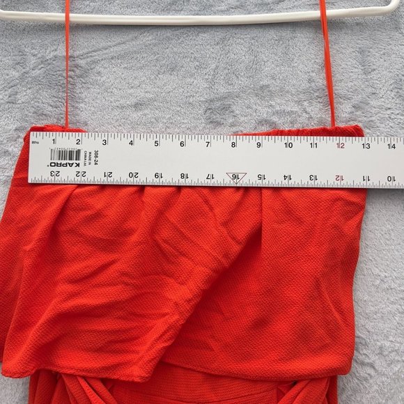 VICI Women Strapless Pocketed Wide Leg Jumpsuit Size Small Orange 2 - 0080 - Picture 9 of 10